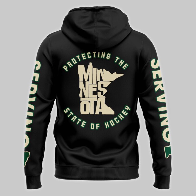 Minnesota Wild x 2025 Front Line Appreciation Night Premium Limited Pullover Hoodie - Image 3