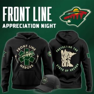 Minnesota Wild x 2025 Front Line Appreciation Night Premium Limited Pullover Hoodie v2