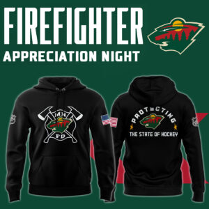 Minnesota Wild x 2024 Firefighter Appreciation Night Premium Limited Hoodie