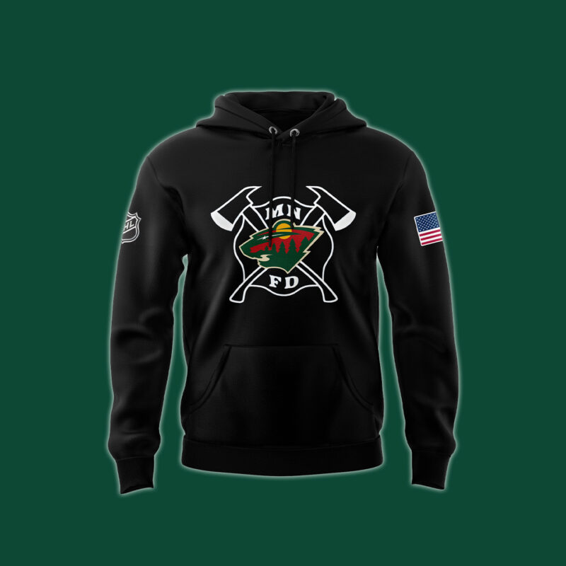 Minnesota Wild x 2024 Firefighter Appreciation Night Premium Limited Hoodie - Image 2