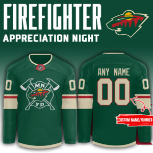 Minnesota Wild x 2024 Firefighter Appreciation Night Premium Limited Personalized Jersey