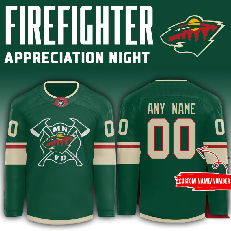 Minnesota Wild x 2024 Firefighter Appreciation Night Premium Limited Personalized Jersey