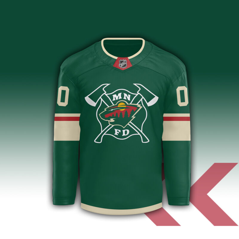 Minnesota Wild x 2024 Firefighter Appreciation Night Premium Limited Personalized Jersey - Image 2