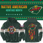 Unisex Minnesota Wild 2024 Native American Heritage Month Premium Limited Pullover Hoodie