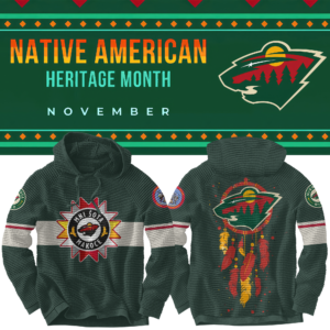 Unisex Minnesota Wild 2024 Native American Heritage Month Premium Limited Pullover Hoodie