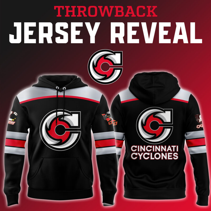 Men's Cincinnati Cyclones x Throwback Night 2024 Limited Edition Pullover Hoodie
