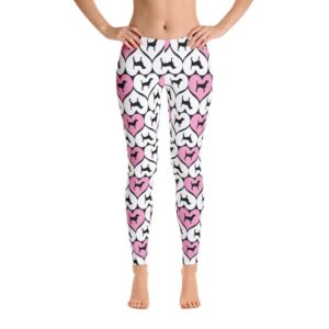 I Heart Dogs Leggings, Yoga Dog's Womens Legging, Women's Dog Lover Pants, Ladies Dogs Lover Legging's Pattern, Funny Trendy Gift