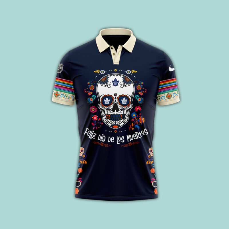 Toronto Maple Leafs 2024 NHL Dia De Los Muertos Premium Limited Polo - Image 2