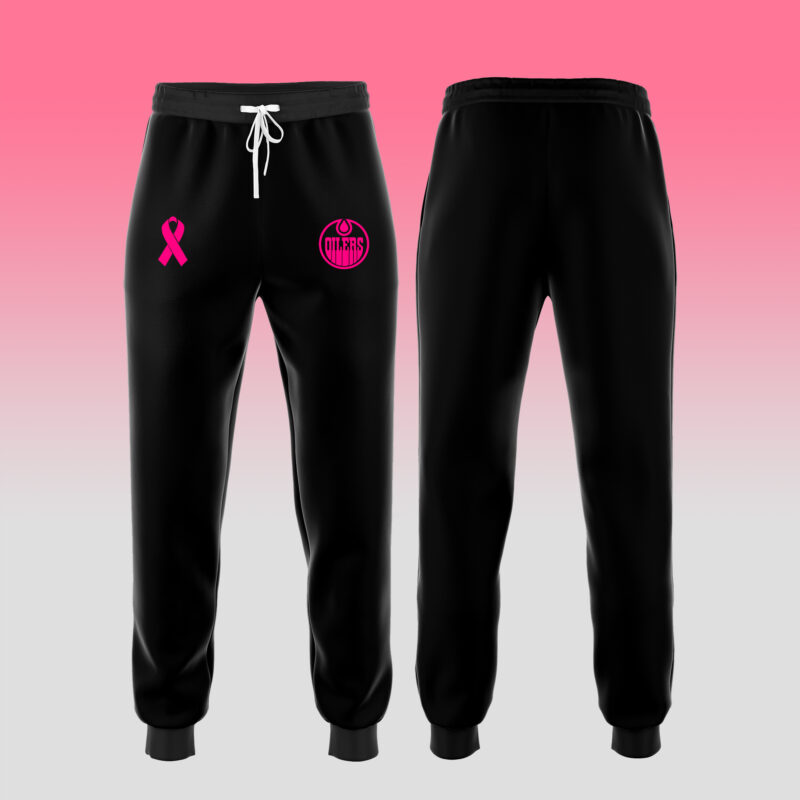 Unisex Nike Edmonton Oilers 2024 NHL Breast Cancer Awareness Month Long Sleeve Shirt - Image 4