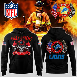 Detroit Lions x 2024 Firefighter Appreciation Night Premium Limited Pullover Hoodie V3