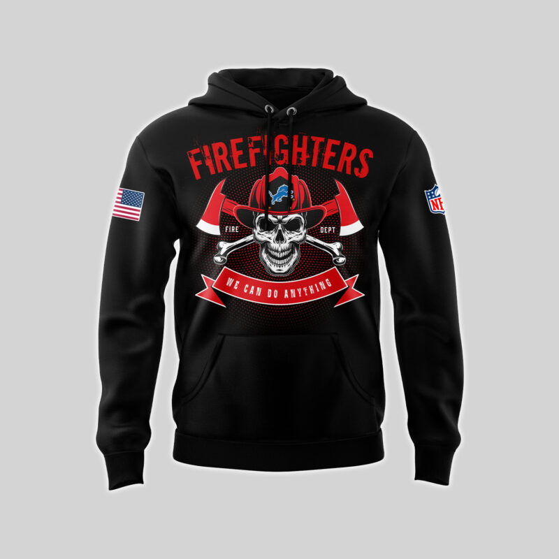 Detroit Lions x 2024 Firefighter Appreciation Night Premium Limited Pullover Hoodie V3 - Image 2