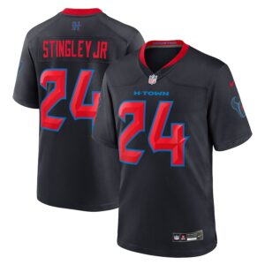Nike Derek Stingley JrTShirt Navy 2nd Alternate Game Jersey