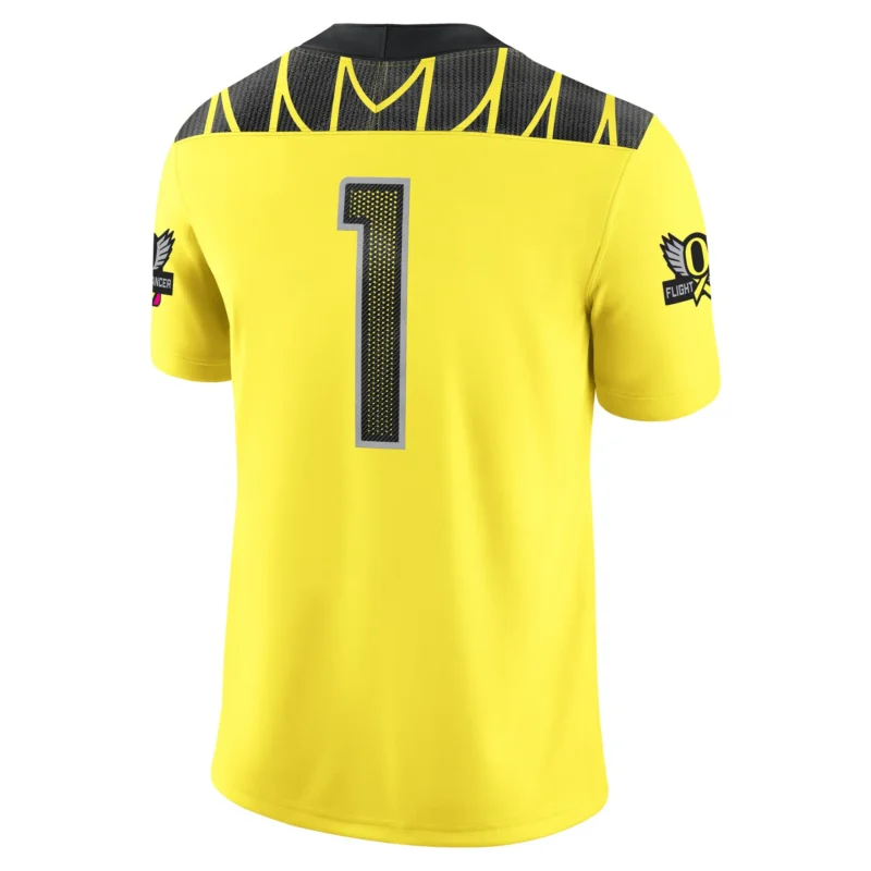 Yellow Oregon Ducks Alternate Game Jersey - Image 3