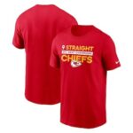 Men's Nike Red Kansas City Chiefs 2024 AFC West Division Champions Locker Room Trophy Collection Tee