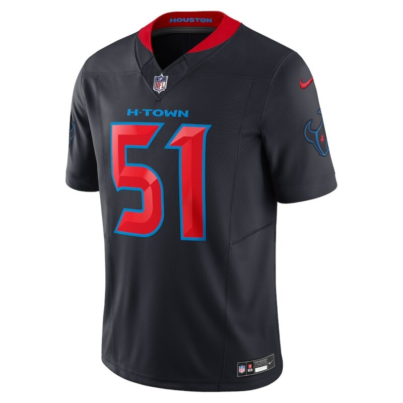 Nike Will Anderson JrTShirt Navy 2nd Alternate Vapor FUSE Limited Jersey - Image 2
