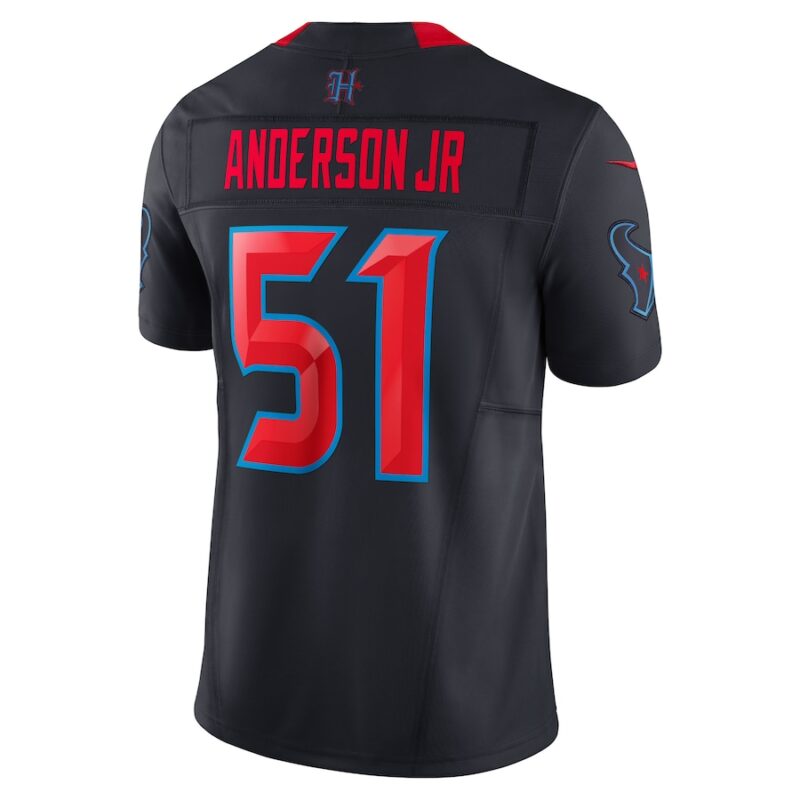 Nike Will Anderson JrTShirt Navy 2nd Alternate Vapor FUSE Limited Jersey - Image 3