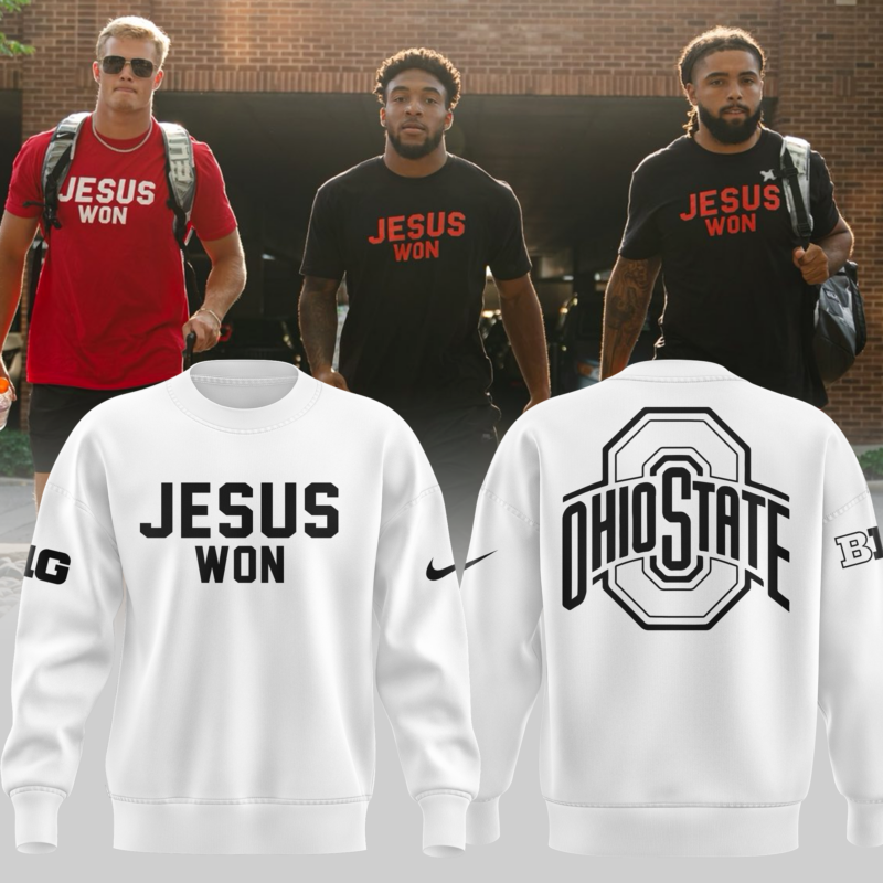 Limited Edition JESUS WON White SweatShirt 2024