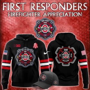 Men’s Nike Ohio State Buckeyes x 2024 Firefighter Appreciation Night Premium Limited Pullover Hoodie