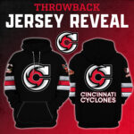 Women's Cincinnati Cyclones x Throwback Night 2024 Limited Edition Pullover Hoodie