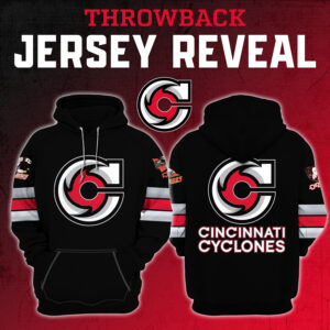 Women's Cincinnati Cyclones x Throwback Night 2024 Limited Edition Pullover Hoodie
