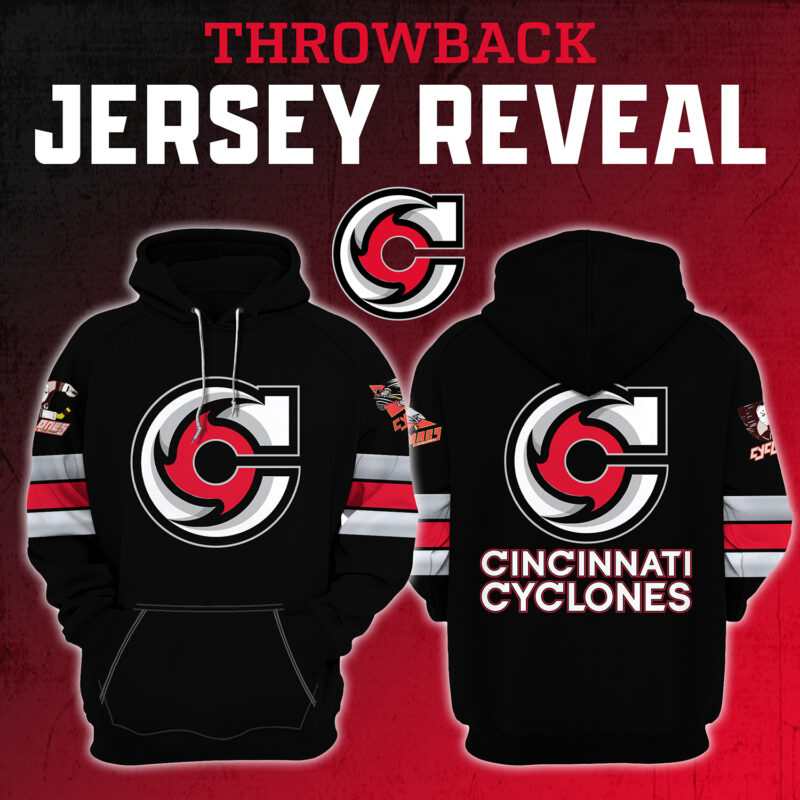 Women's Cincinnati Cyclones x Throwback Night 2024 Limited Edition Pullover Hoodie