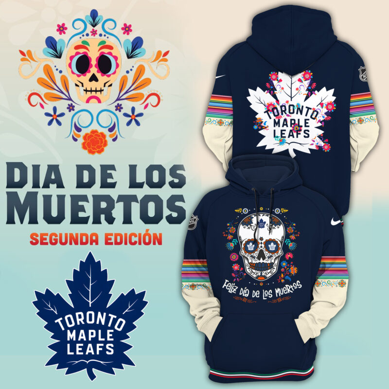 Women’s Nike Toronto Maple Leafs 2024 NHL Dia De Los Muertos Premium Limited Pullover Hoodie