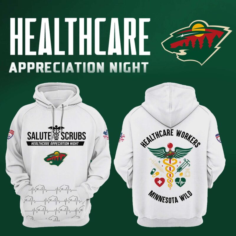 Women’s Minnesota Wild x 2025 Healthcare Appreciation Night Premium Limited Pullover Hoodie (White)