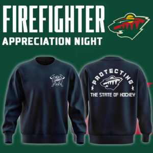 Minnesota Wild x 2024 Firefighter Appreciation Night Premium Limited Navy Sweatshirt