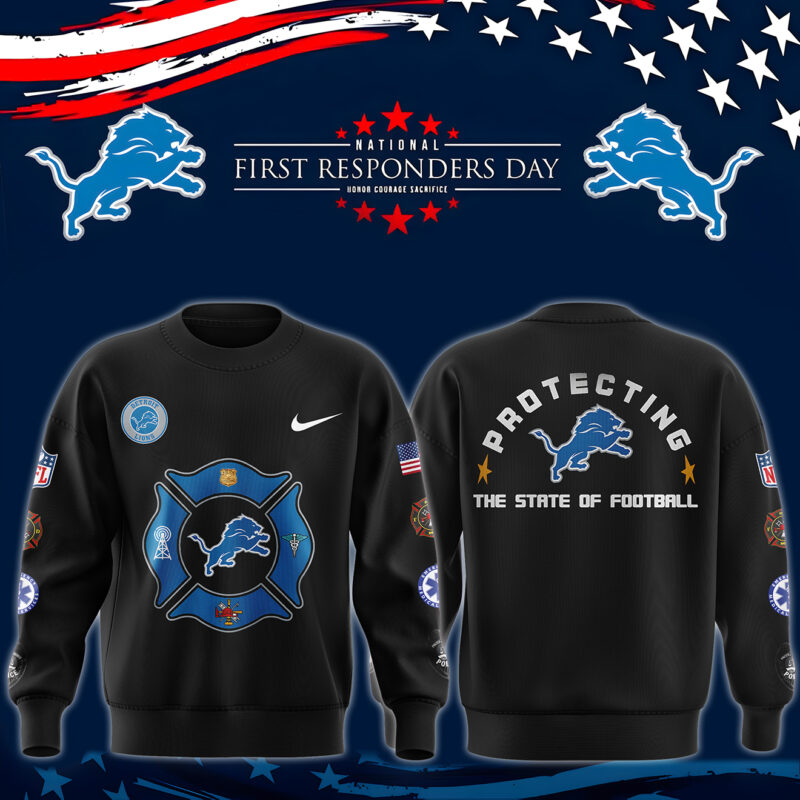 Detroit Lions x 2024 First Responders Day Premium Limited Sweatshirt