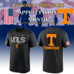 Men's Nike Black Tennessee Volunteers 2024 Military Appreciation Legend Performance Shirt