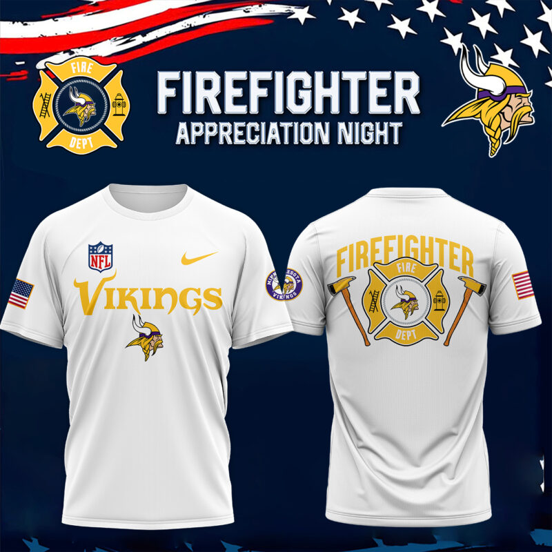 Minnesota Vikings x 2024 Firefighter Appreciation Night Premium Limited Tee