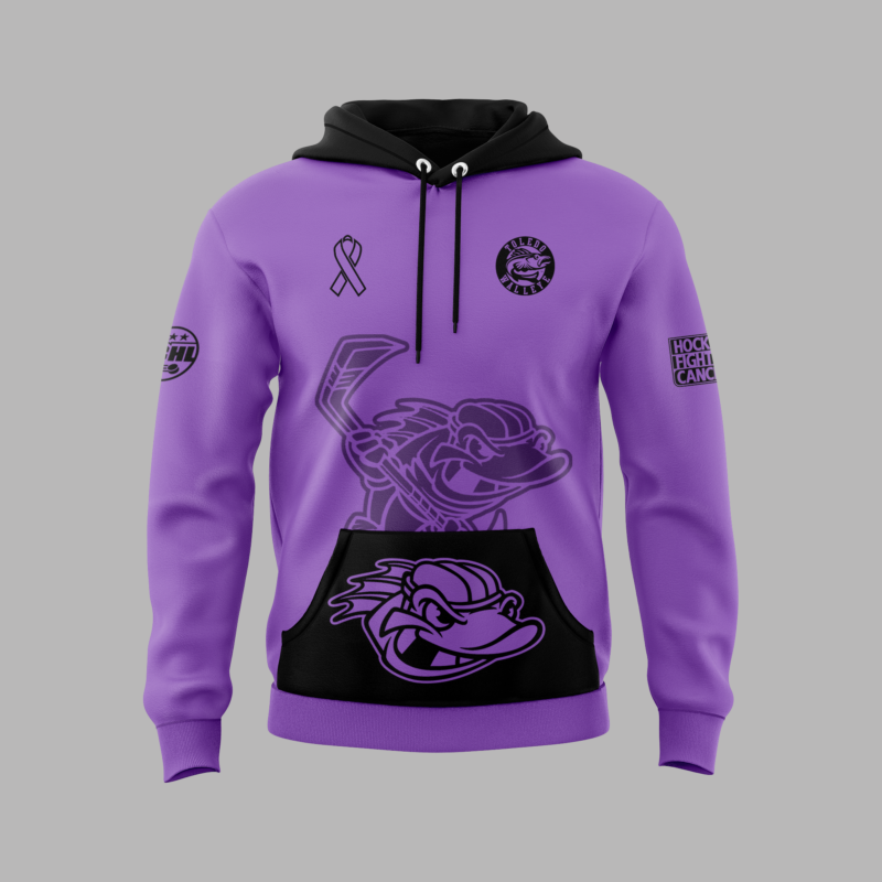Toledo Walleye x Hockey Fights Cancer 2024 Pullover Hoodie - Image 2