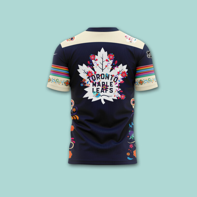 Toronto Maple Leafs 2024 NHL Dia De Los Muertos Premium Limited Tee - Image 3