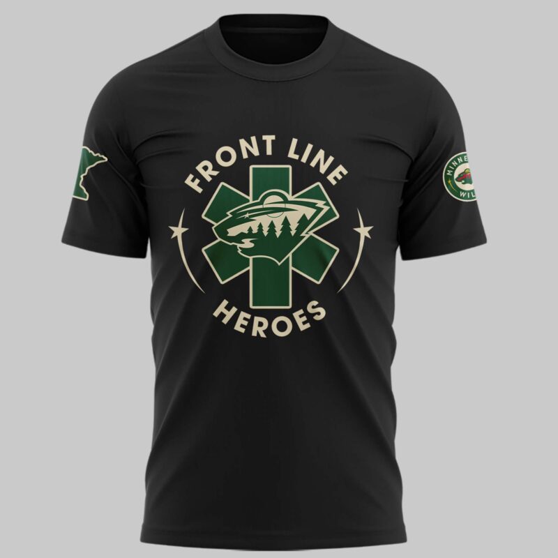 Minnesota Wild x 2025 Front Line Appreciation Night Premium Limited Tee - Image 2