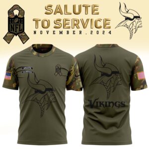 Men’s Minnesota Vikings Nike QNmo 2024 Salute to Service Tee