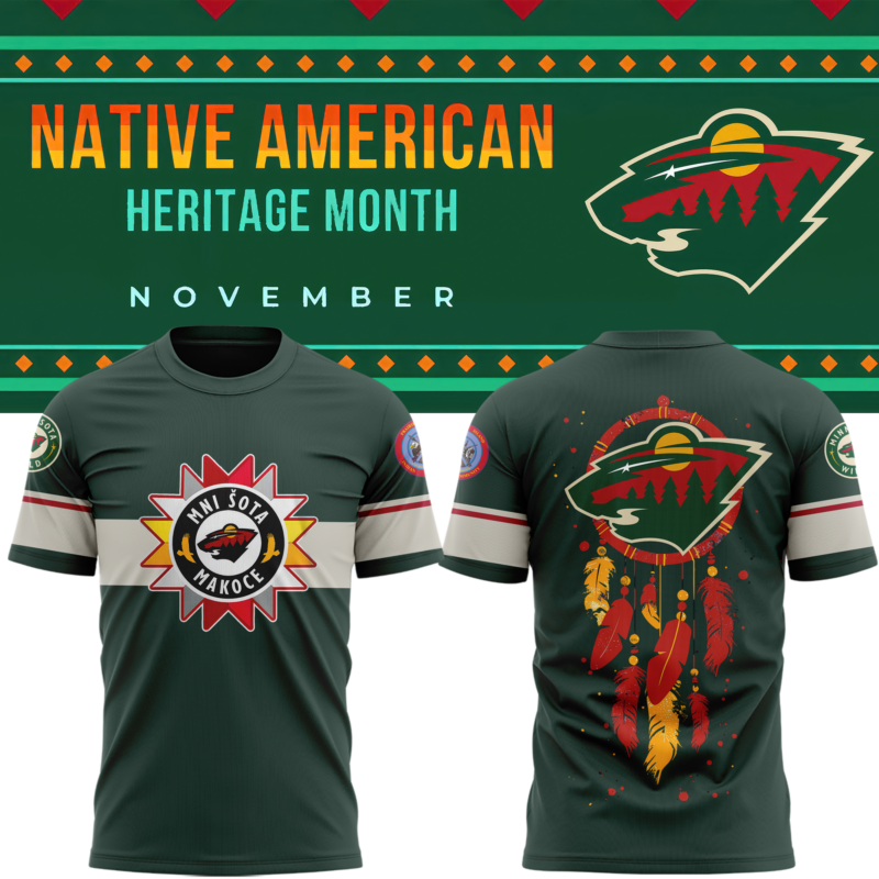 Minnesota Wild 2024 Native American Heritage Month Premium Limited Tee