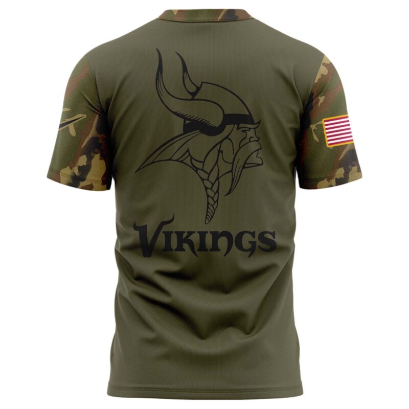 Men’s Minnesota Vikings Nike QNmo 2024 Salute to Service Tee - Image 3