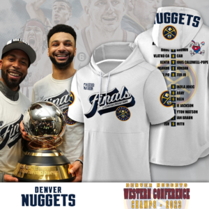 _.Denver Nuggets Conference Champions Short Sleeve Hoodie