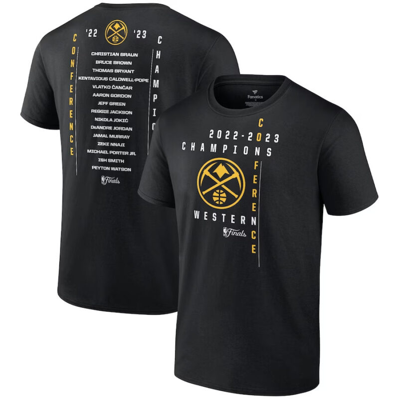 Denver Nuggets Conference Champions Locker Room Baseline Graphic T-Shirt