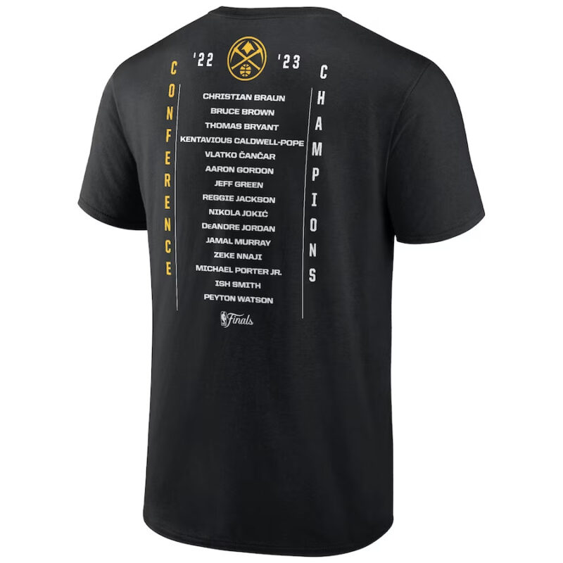Denver Nuggets Conference Champions Locker Room Baseline Graphic T-Shirt - Image 2