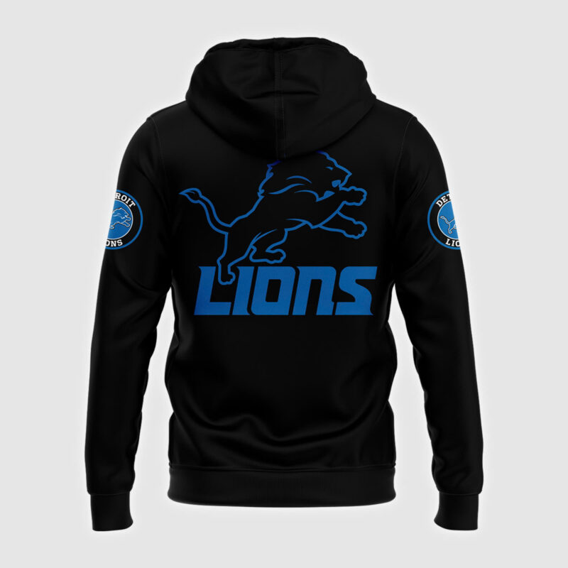 Men's Fanatics Black Detroit Lions Alternate Helmet Pullover Hoodieb - Image 3