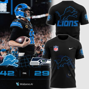 Men’s Pro Standard Black Detroit Lions Mash Up T-Shirt