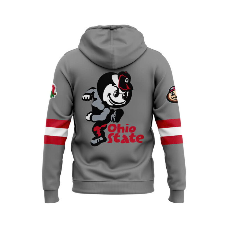 Men's Ohio State Buckeyes Nike Gray Game Hoodie - Image 3