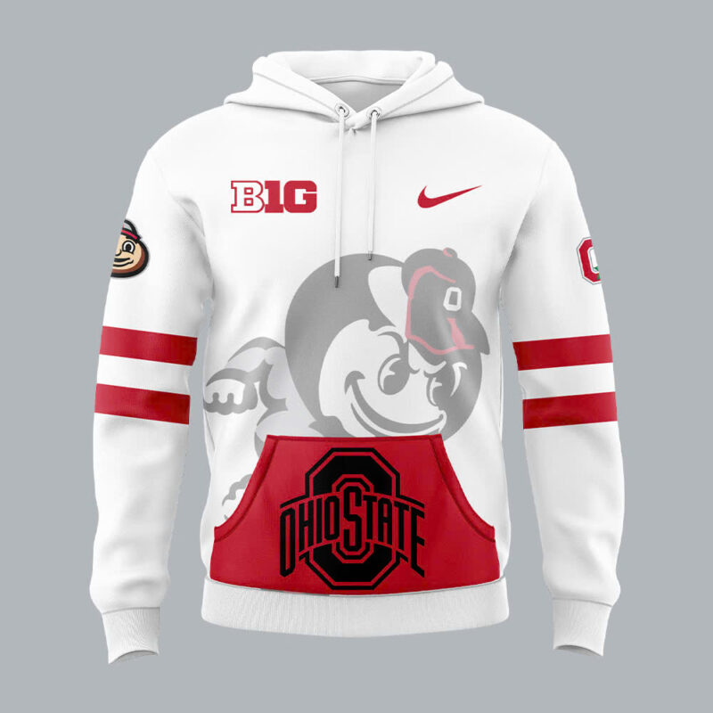 Men's Ohio State Buckeyes Nike White Game Hoodie - Image 2