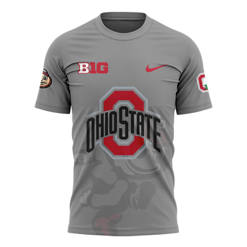 Men's Ohio State Buckeyes Nike Gray Game Shirt - Image 2