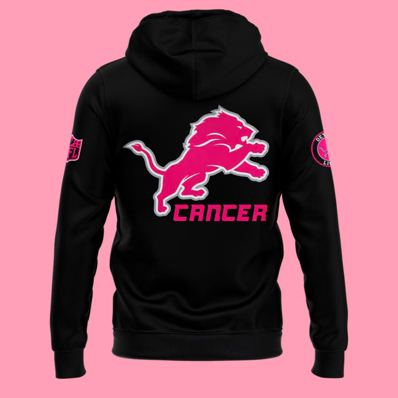 2024 Detroit Lions " Breast Cancer Awareness" Hoodie - Image 3