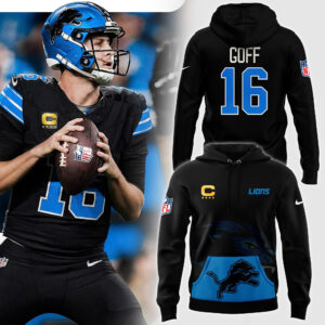 Men's Fanatics Black Detroit Lions GOFF 16 Hoodie