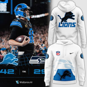 Men's Fanatics White Detroit Lions Alternate Helmet Pullover Hoodie