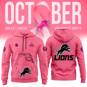 Limited Detroit Lions 2024 "Breast Cancer Awareness" Hoodie