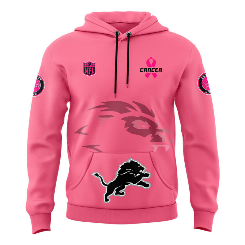 Limited Detroit Lions 2024 "Breast Cancer Awareness" Hoodie - Image 2